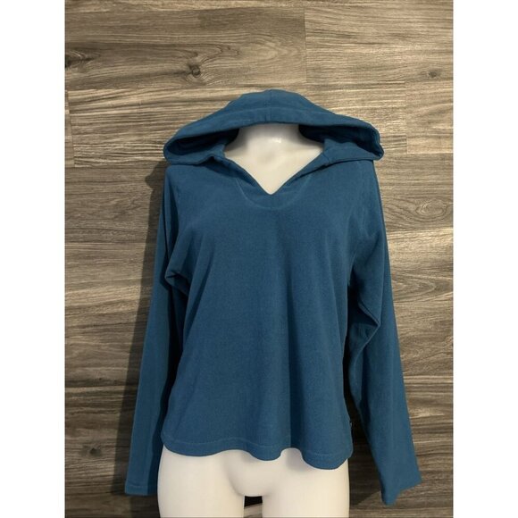 Prana Breathe Ruby Long-Sleeve Fleece V-Neck Pullover Sweatshirt Women's Large - Picture 2 of 10